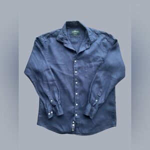 Rodd & Gunn 100% Linen Button Up Shirt Blue Men’s Large
